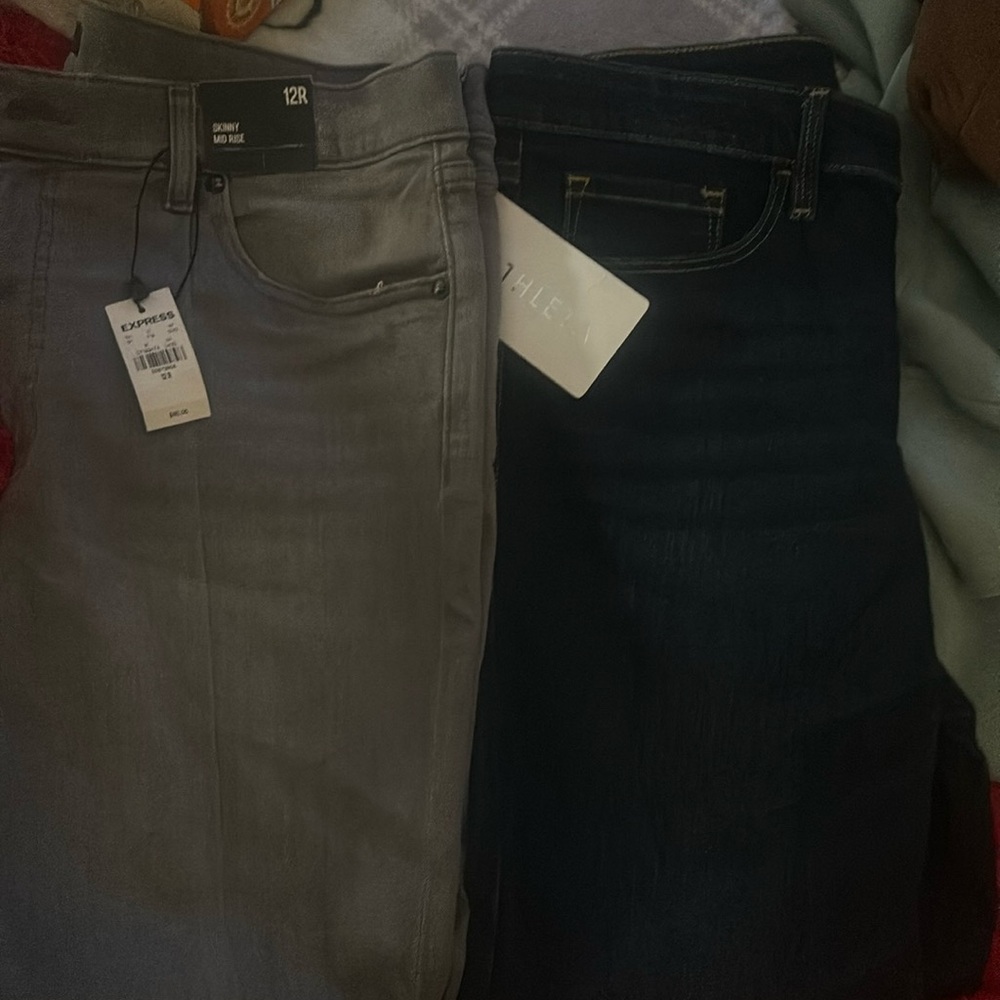 2 brand new pairs of women’s size 12 jeans! Prefer to sell them together!